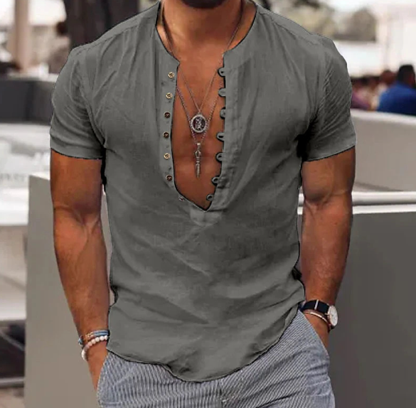 Camisa Casual Para caballero / Gris  K28
