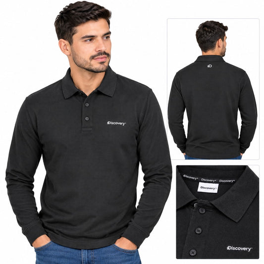 Camiseta Manga Larga para Caballero - KCN184 Negro