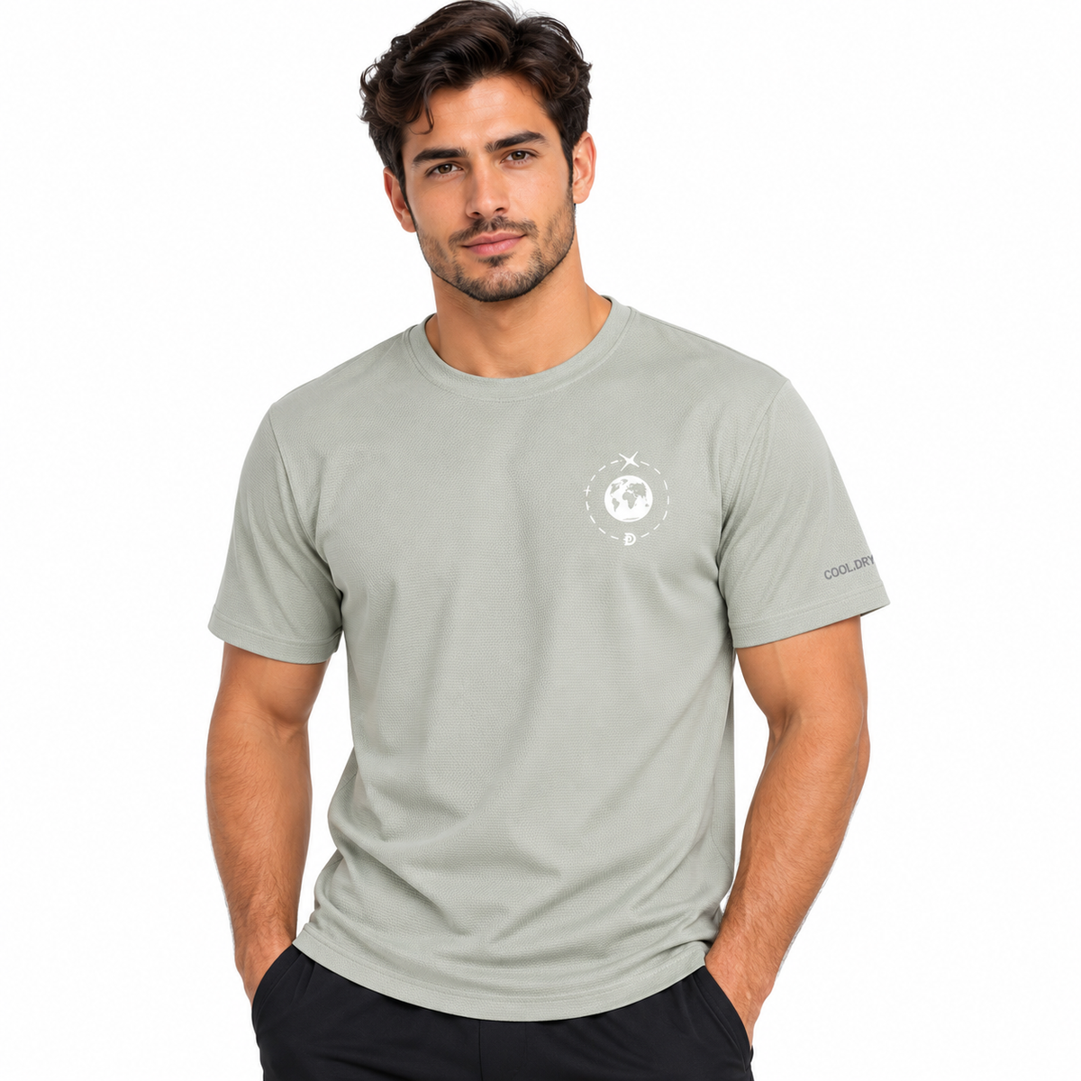 Camiseta Manga Corta para Caballero - KCN182 Olivo
