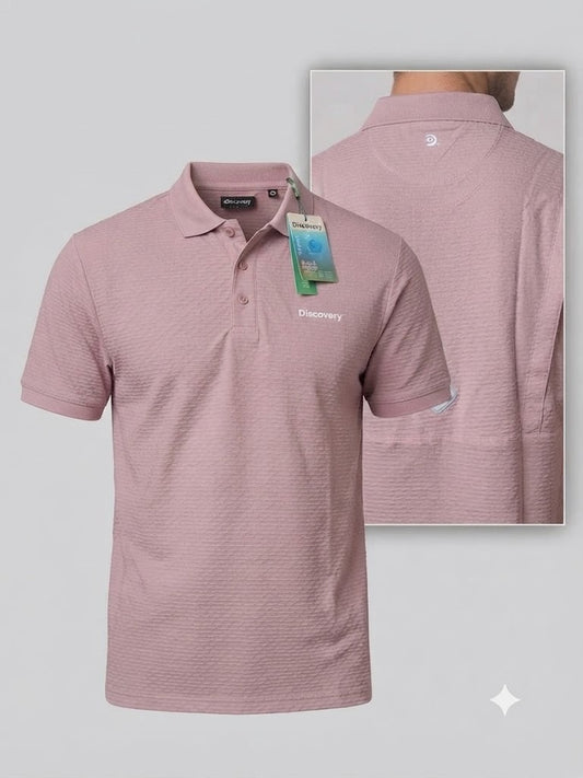 Camisa Tipo Polo Marca Discovery   - Rosa vieja  NK10