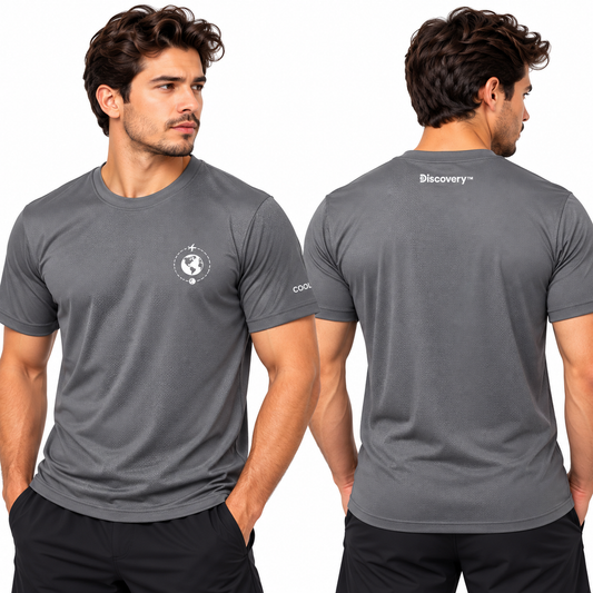 Camiseta Manga Corta para Caballero - KCN182 Gris Oscuro
