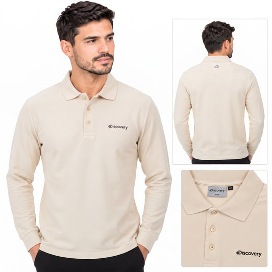 Camiseta Manga Larga para Caballero - KCN184 Beige