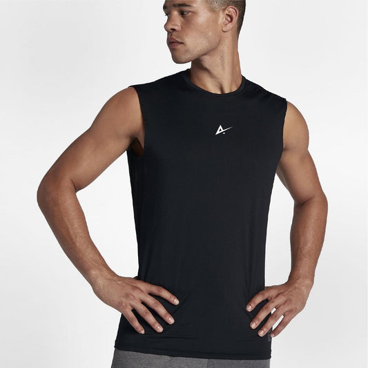 Camiseta Deportiva Sin Mangas-Negra AR03