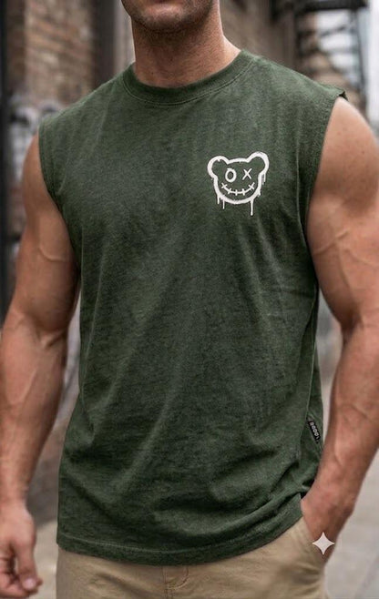 Camisa Casual sin mangas para Caballero /Verde NK13