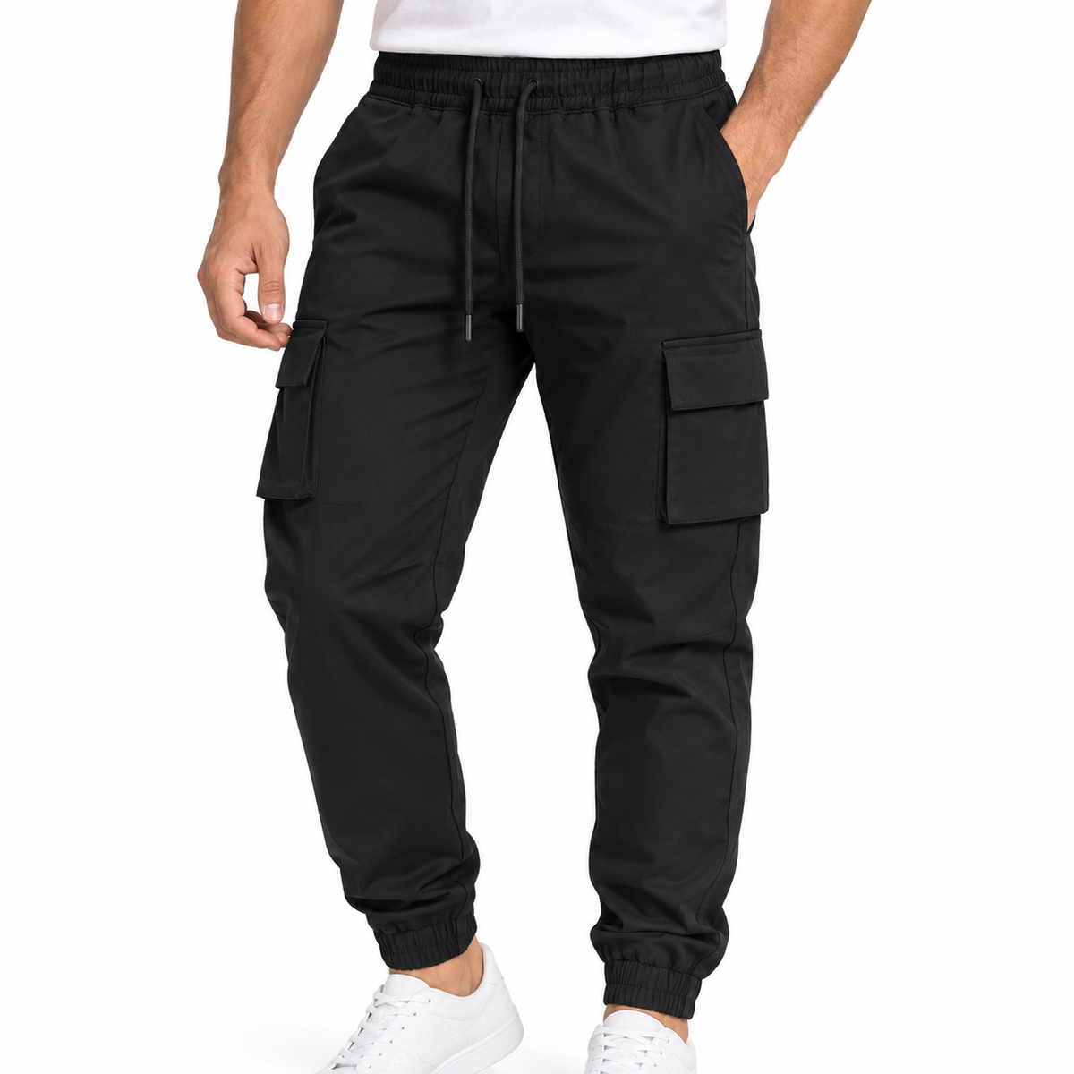 Pantalón Jogger Cargo para Caballero - KCN188 Negro
