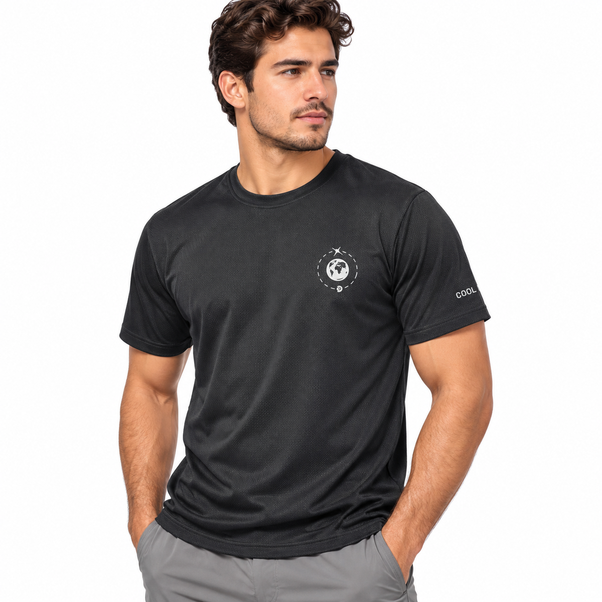 Camiseta Manga Corta para Caballero - KCN182 Negro