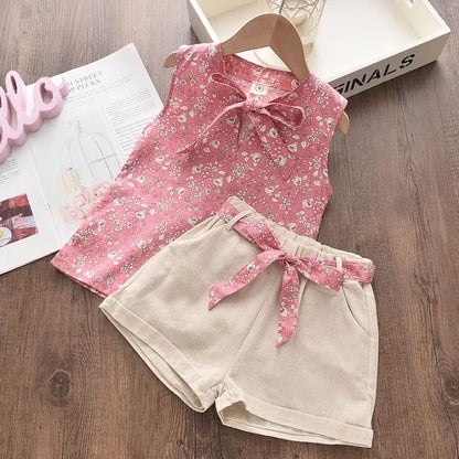Conjunto para niña Floral  Rosa / RA43