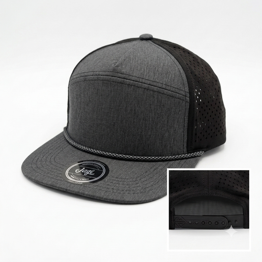 Gorra Plana Ajustable Transpirable - Negra KCN54