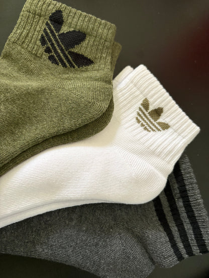 3 Pack Calcetas Adidas-Colores Mixtos US32