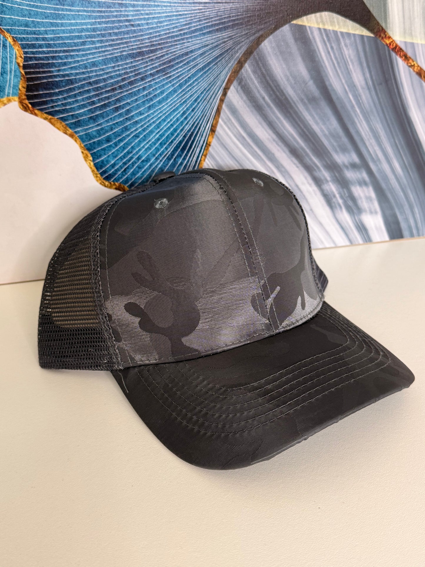 Gorra Camuflaje con Malla - Gris KCN61