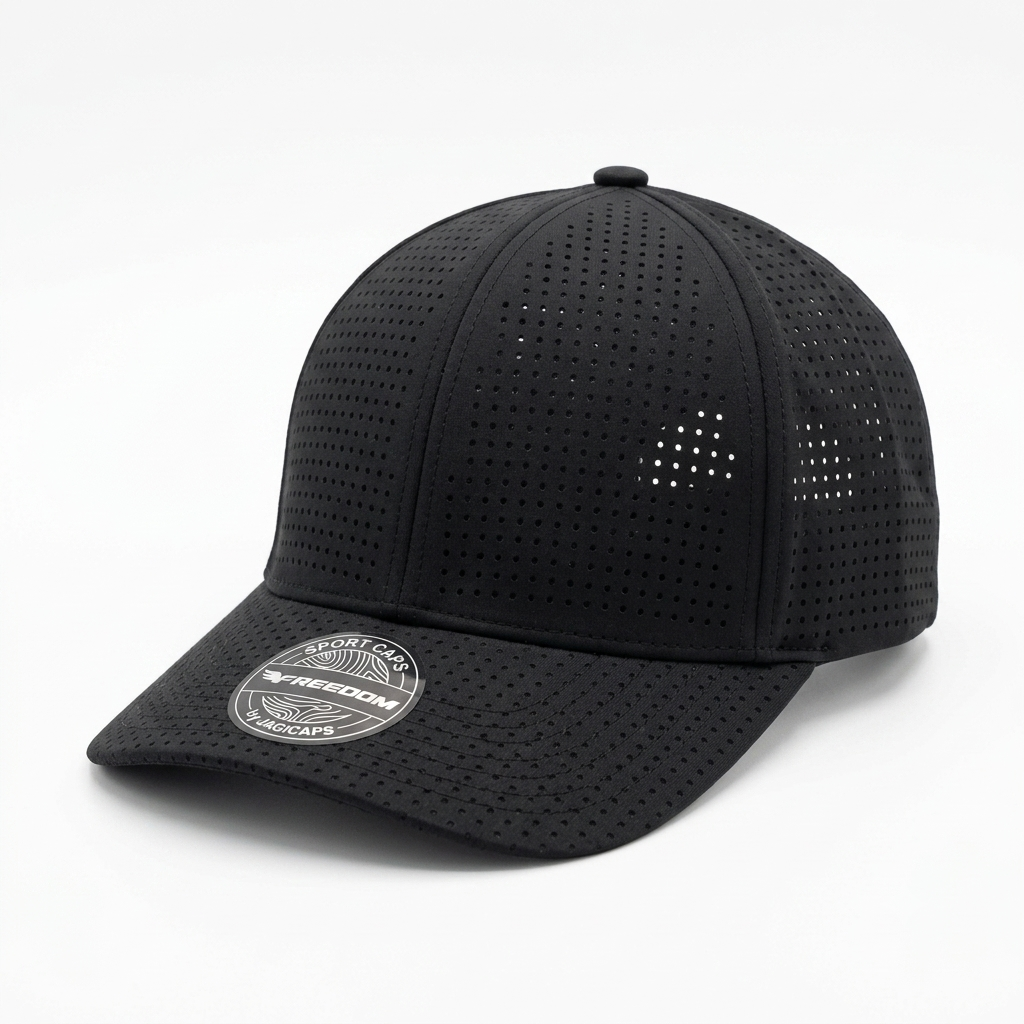 Gorra Transpirable con Micro Perforado Freedon By Jagi Caps - Negra KCN62