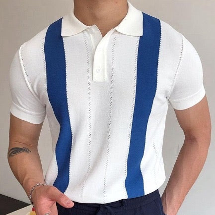 OUTLET 34  Camiseta Casual Tipo Polo  - Blanca