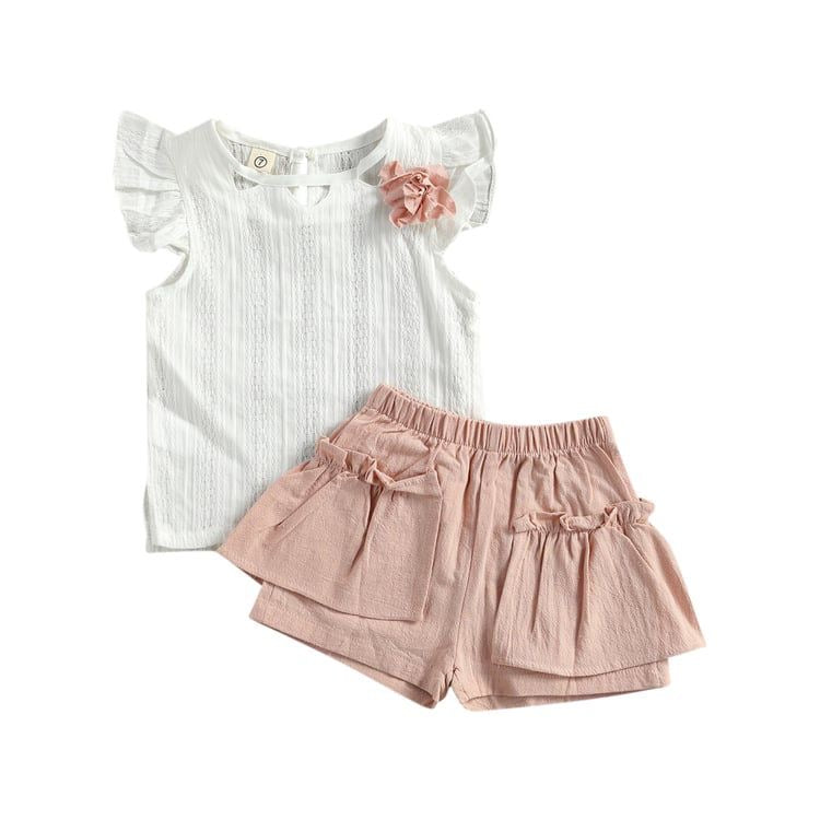 Conjunto para niña / RA51 / Blanco Rosa