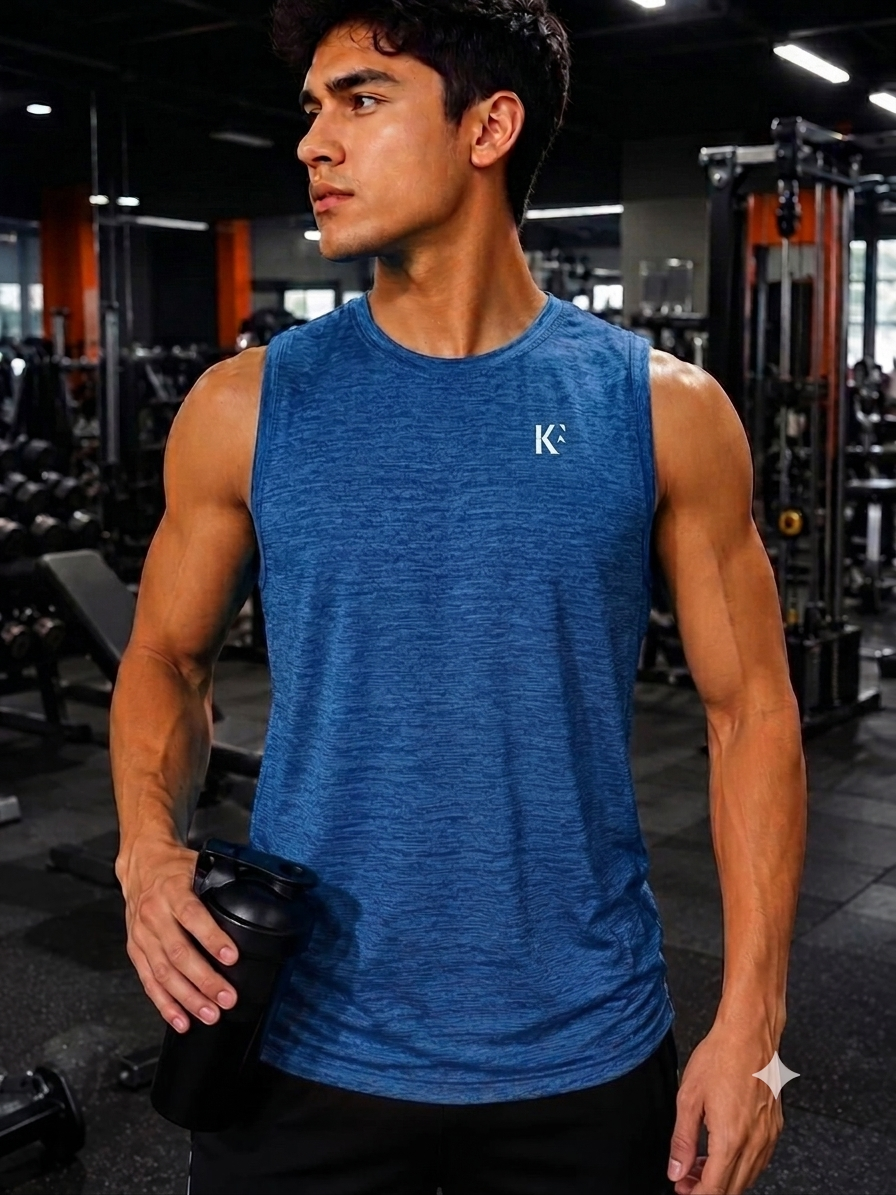 Camisa Deportiva KF/Azul K141