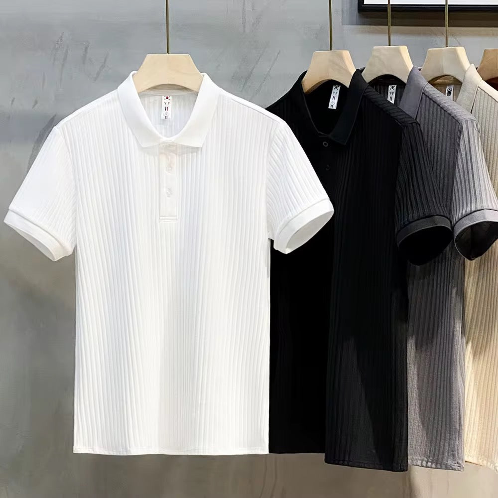 Camisa casual tipo polo/ IM32 - Blanco