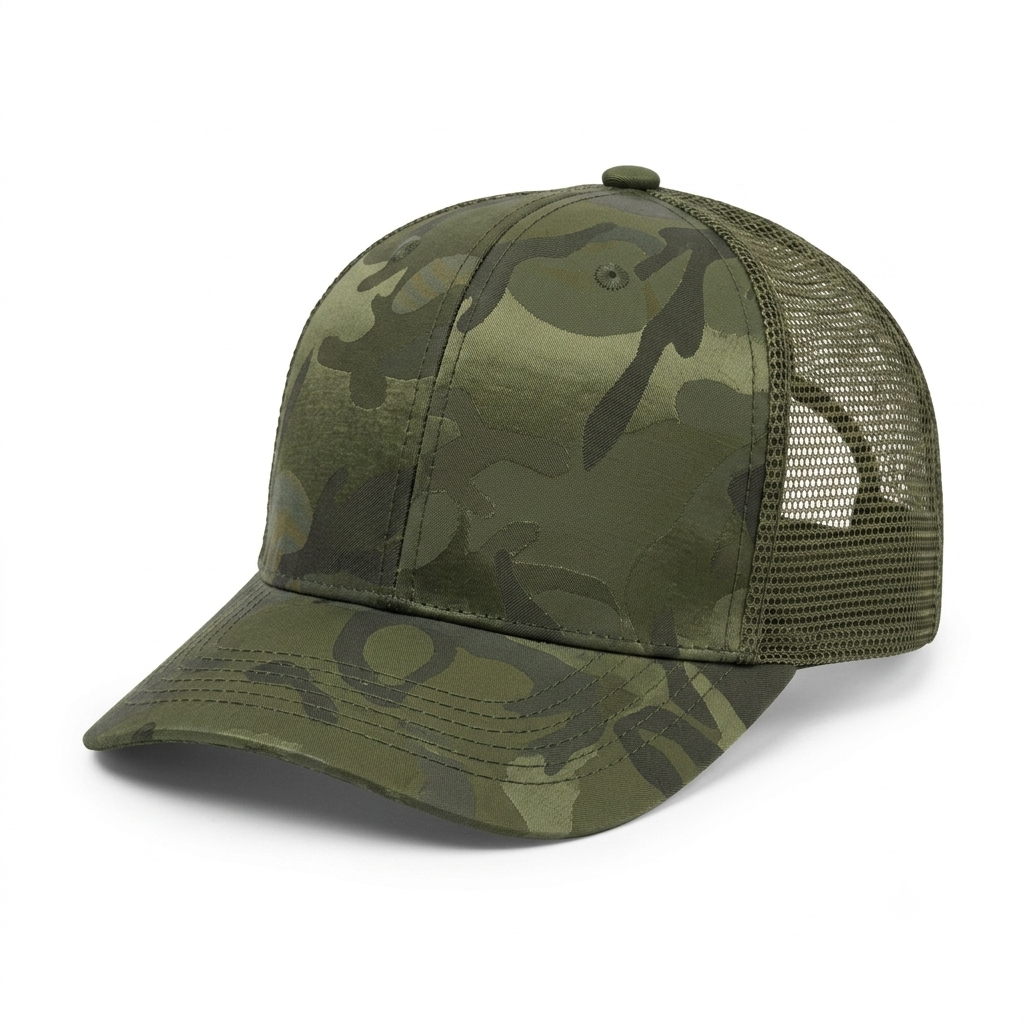 Gorra Camuflaje con Malla - Verde KCN61