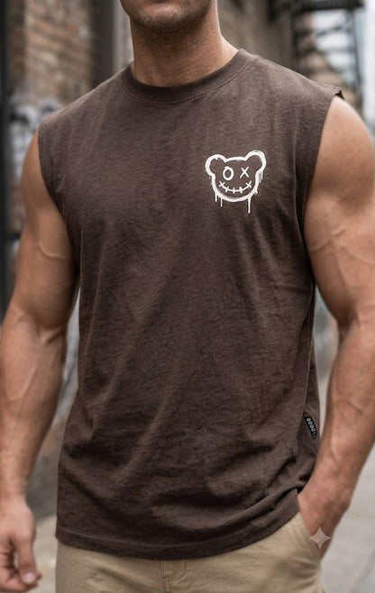 Camisa Casual sin mangas para Caballero /Cafe NK13