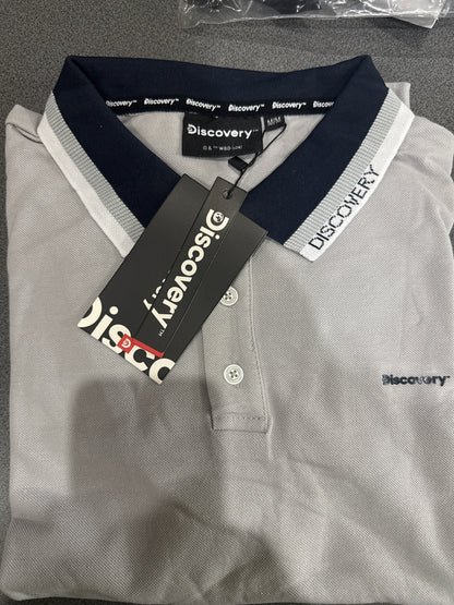 Camiseta Discovery para Caballero Tipo Polo - Gris KCN17