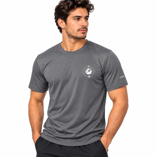 Camiseta Manga Corta para Caballero - KCN182 Gris Oscuro