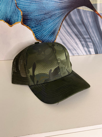 Gorra Camuflaje con Malla - Verde KCN61