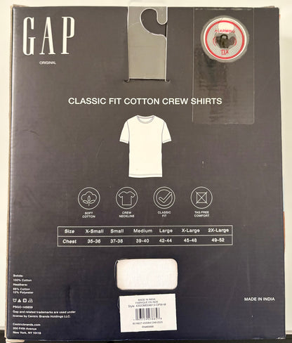 3 Pack Camiseta Clásica GAP-Blanca US27