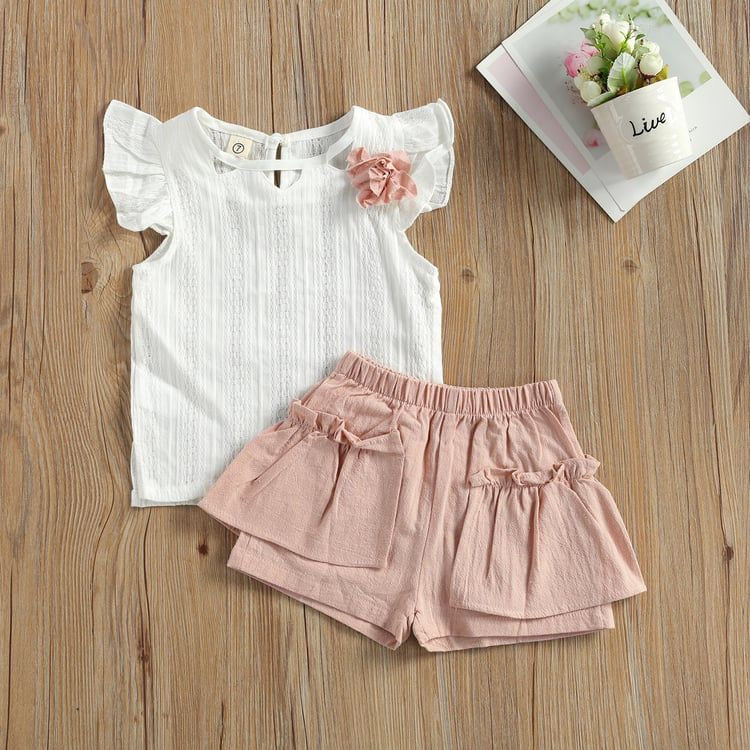 Conjunto para niña / RA51 / Blanco Rosa