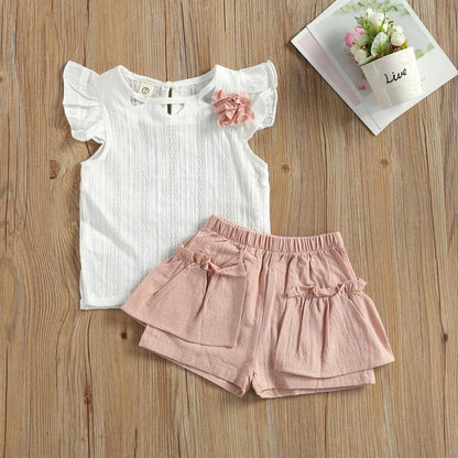 Conjunto para niña / RA51 / Blanco Rosa