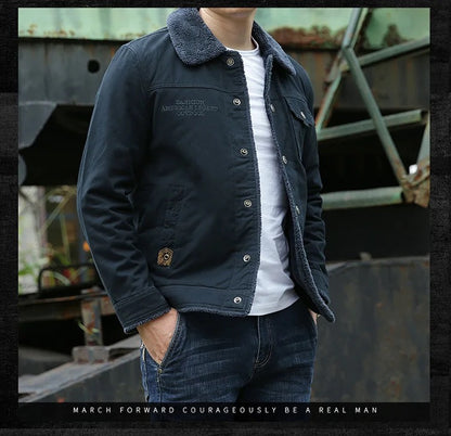 Abrigo Casual Hombre - A001 Azul Marino