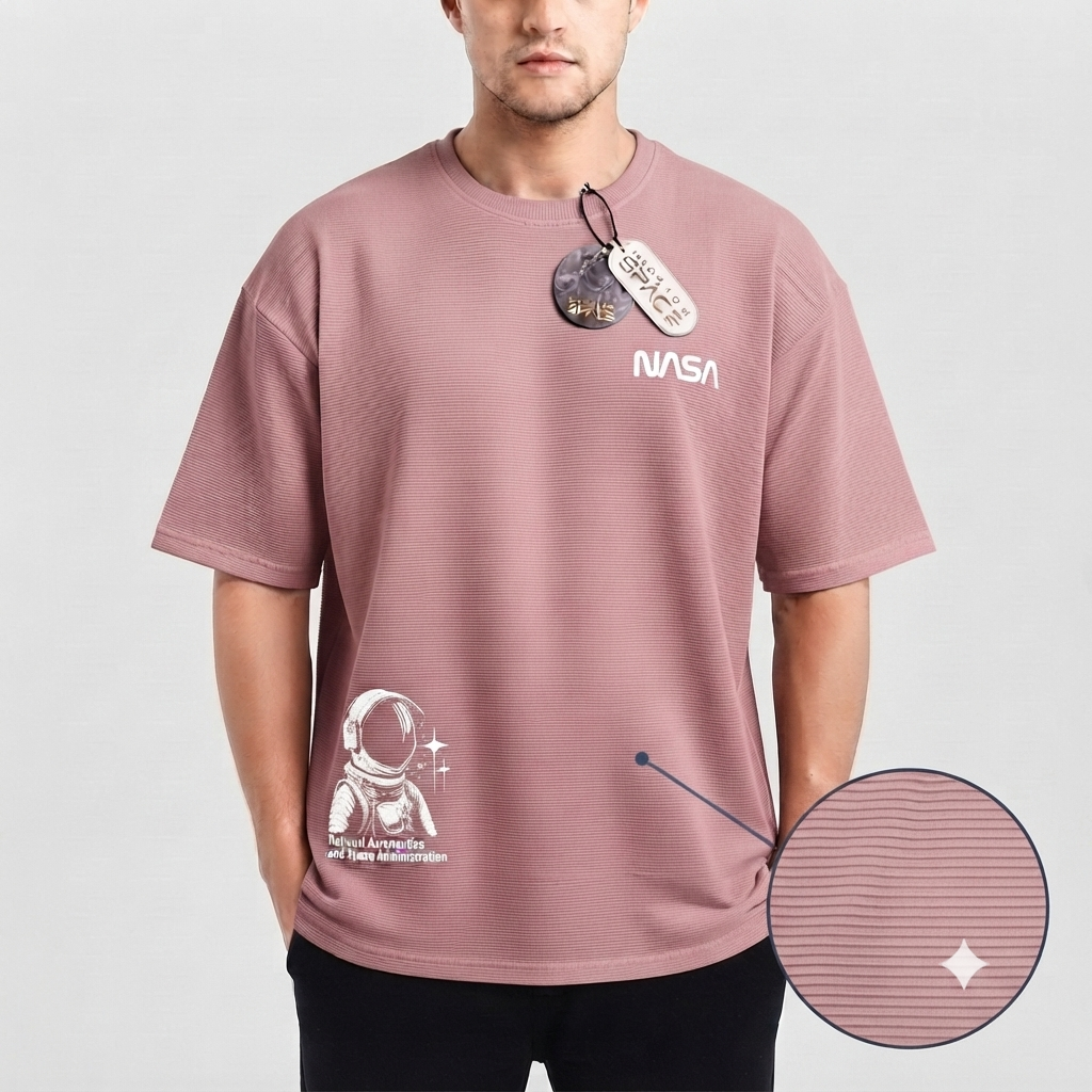 Camisa Oversize marca Mission Space - Rosa Vieja KCN38