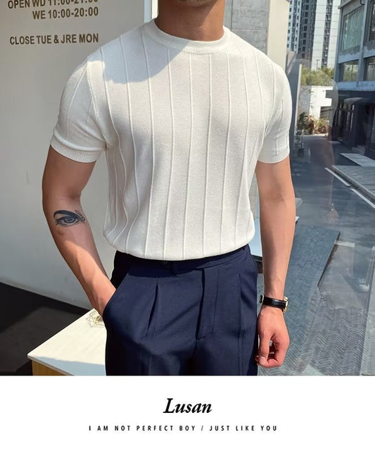 Camiseta Casual BBL02 - Blanca Slim fit