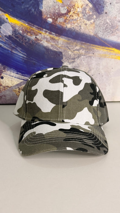 Gorra Camuflaje KCN89-01 Blanco Negro Gris