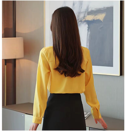 Camisa Manga larga para dama / Amarillo DM16
