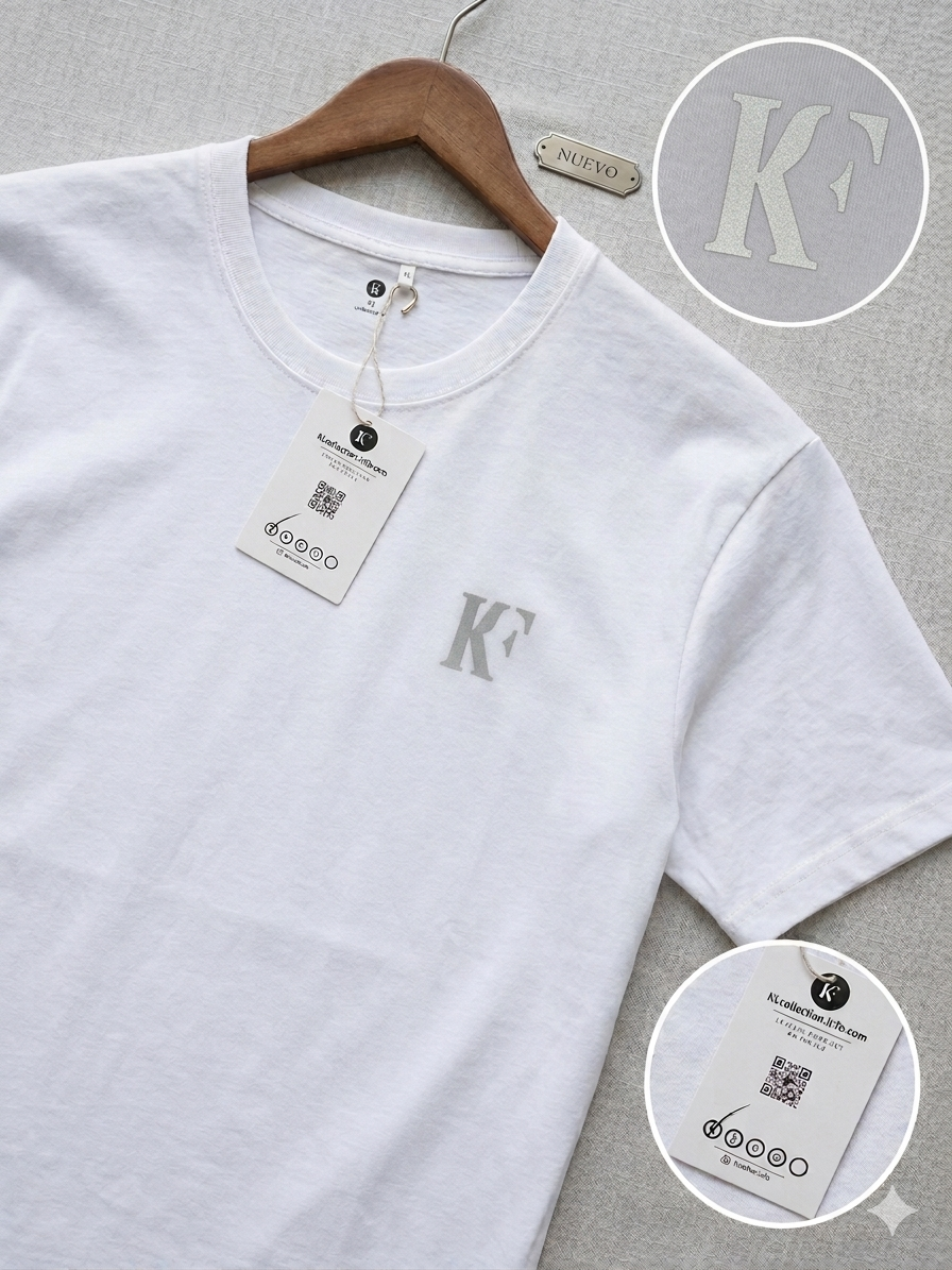 Camiseta Casual KF/ Blanco K140