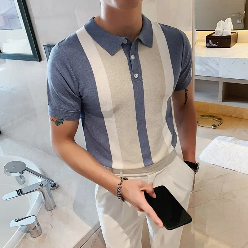 Camisa Tipo Polo para caballero/Celeste N18