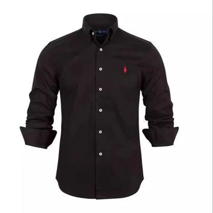 Camisa formal Marca Polo Ralph Lauren  para Caballero/ Negro AM05