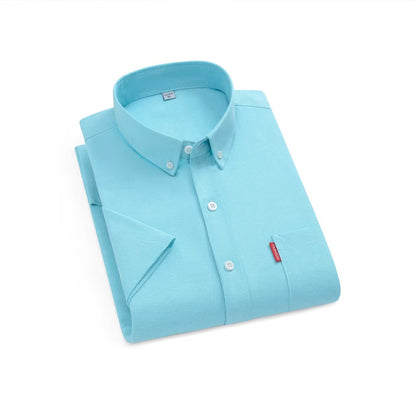 Camisa Formal manga corta para caballero/ Celeste Claro B170