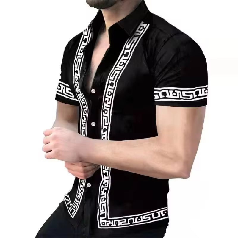 Camiseta Casual / Negro-Balnco BL42