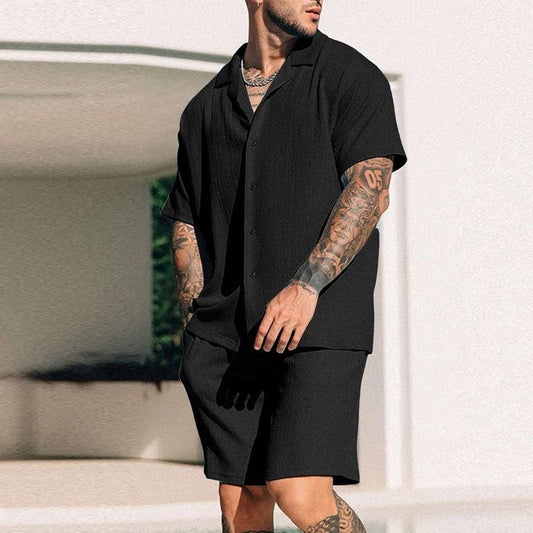 Set Short y Camisa /Negro K161