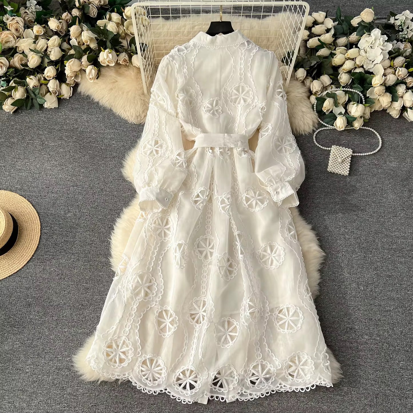 Vestido manga larga para Dama Unitalla/ Blanco B180
