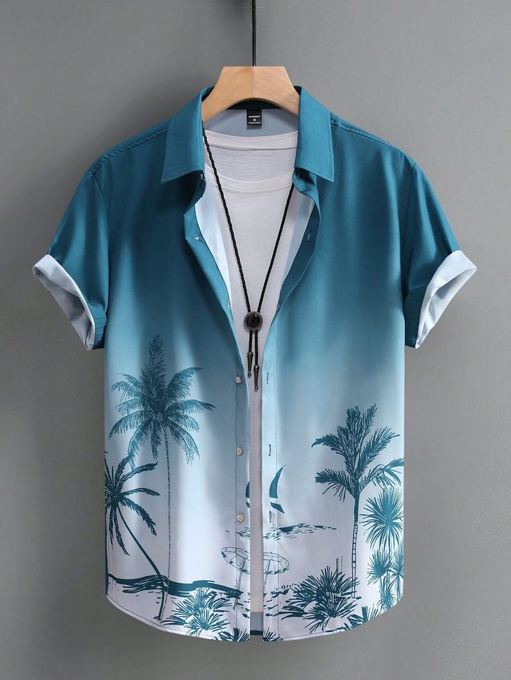 Camisa Casual / Azul K167