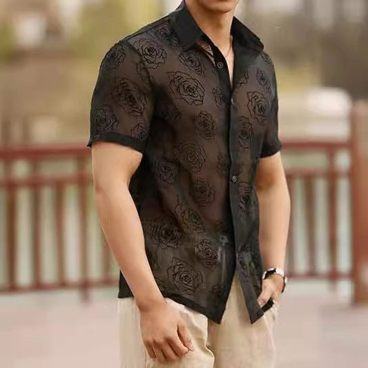 Camisa Casual Transpirable / Negro  BL49