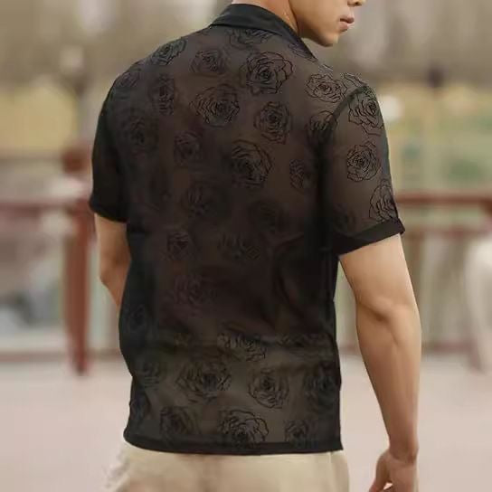 Camisa Casual Transpirable / Negro  BL49