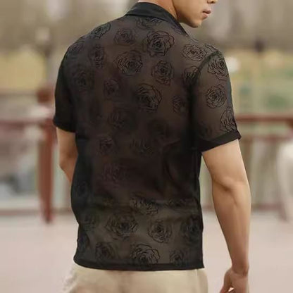 Camisa Casual Transpirable / Negro  BL49