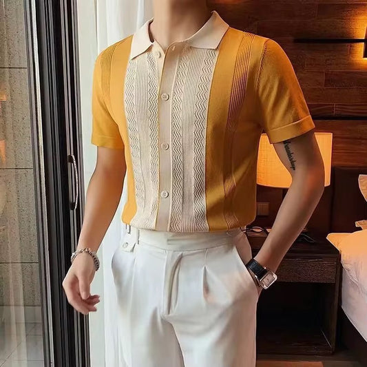 Camisa Casual  / Mostaza-Beige  BL50