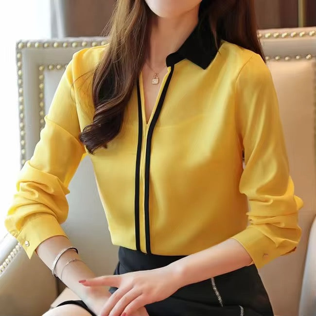 Camisa Manga larga para dama / Amarillo DM16