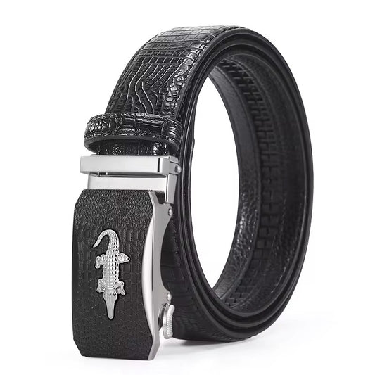 Faja para caballero Lacoste AAA/ Negro-Plateado IM25