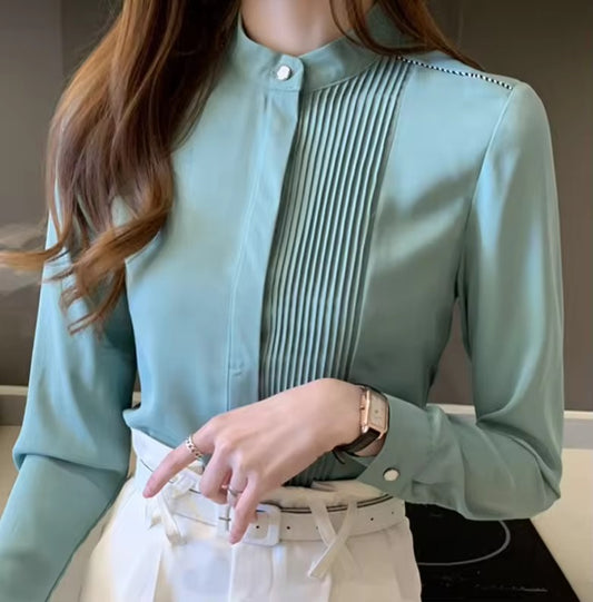 Camisa Formal para Dama/ Celeste DG10