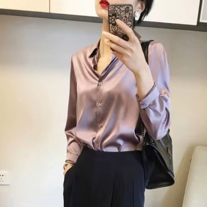 Camisa formal para Mujer /Morado Lila DG06
