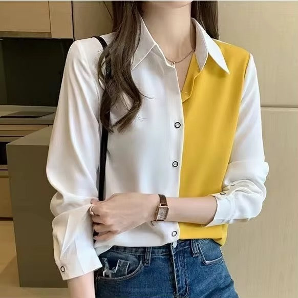 Camisa formal para Dama/ Mostaza DM25