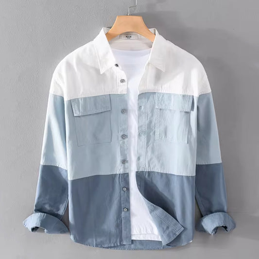 Camisa Manga larga para caballero/ Celeste K333